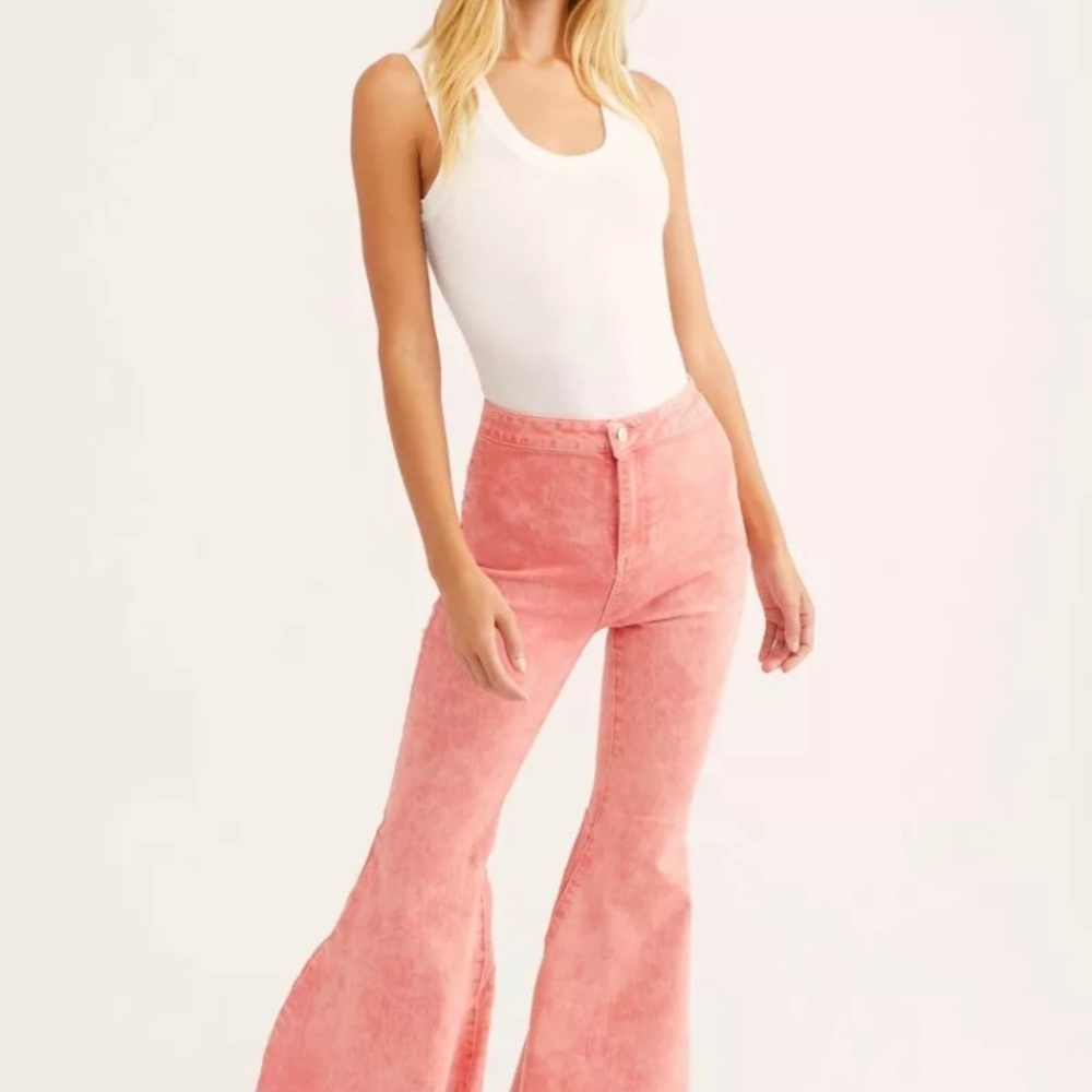 Free People Pink Just Float on Flare w/Rock Star